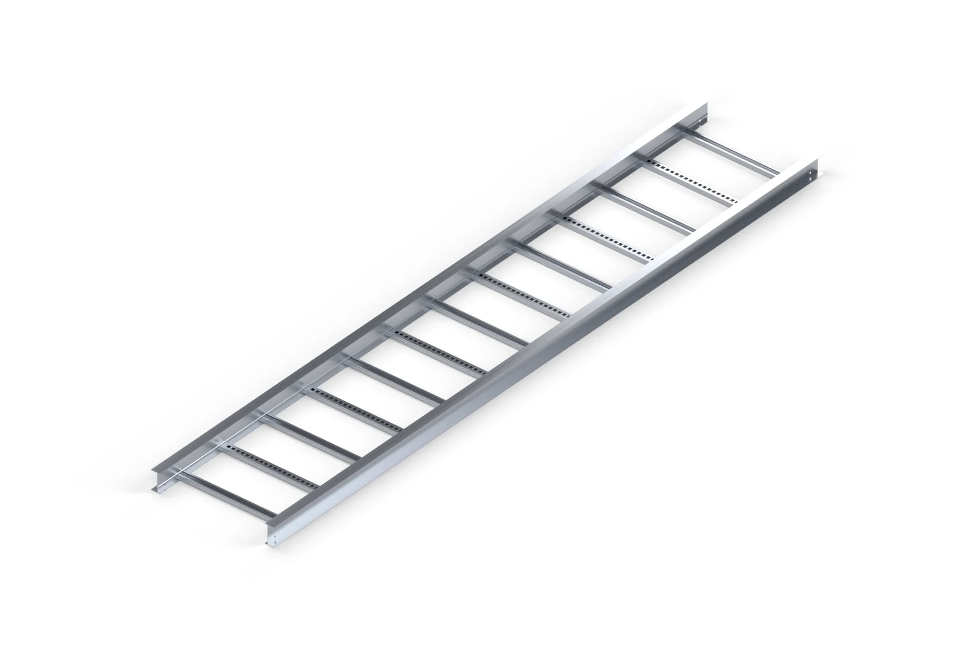 Arcatex aluminum ladder rack straight section: two side rails joined by evenly spaced rungs.